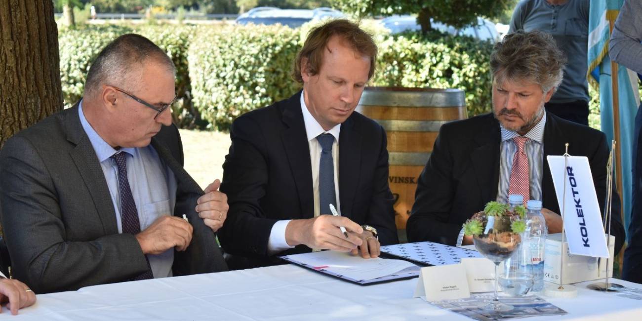 Podpis pogodbe za izgradnjo obvoznice Novi Vinodolski, Hrvaška